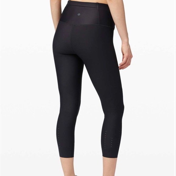 Lululemon Zoned In High Rise Crop 23" Chambray - Picture 2 of 8